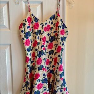 Victoria's Secret Floral Print with Pink and Blue Accents nightgown